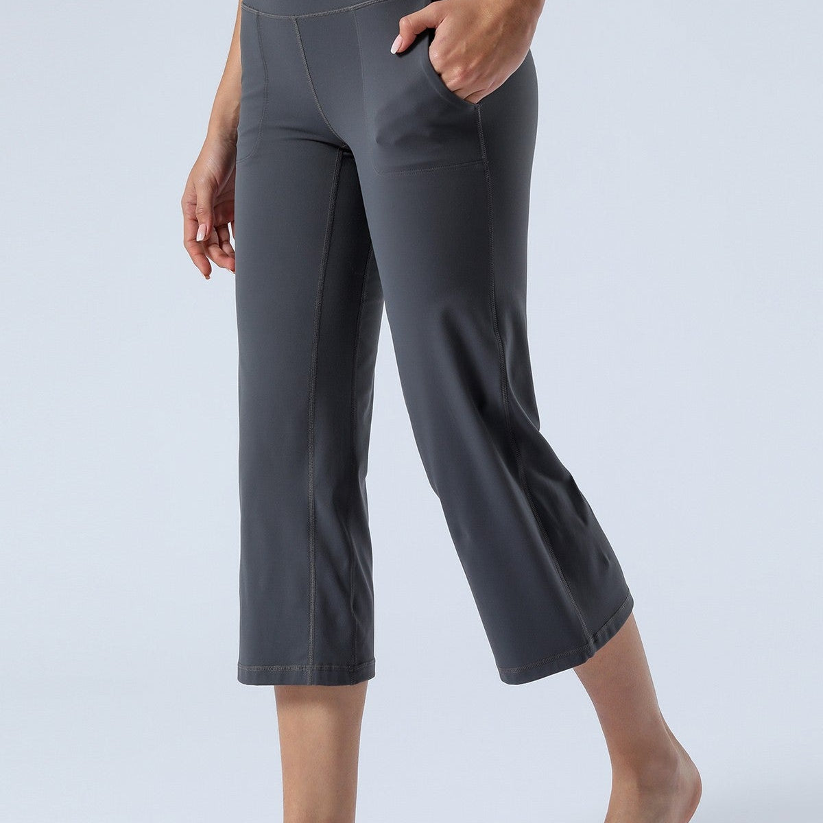 High-Rise Cropped Wide-Leg Pants by bornfocus