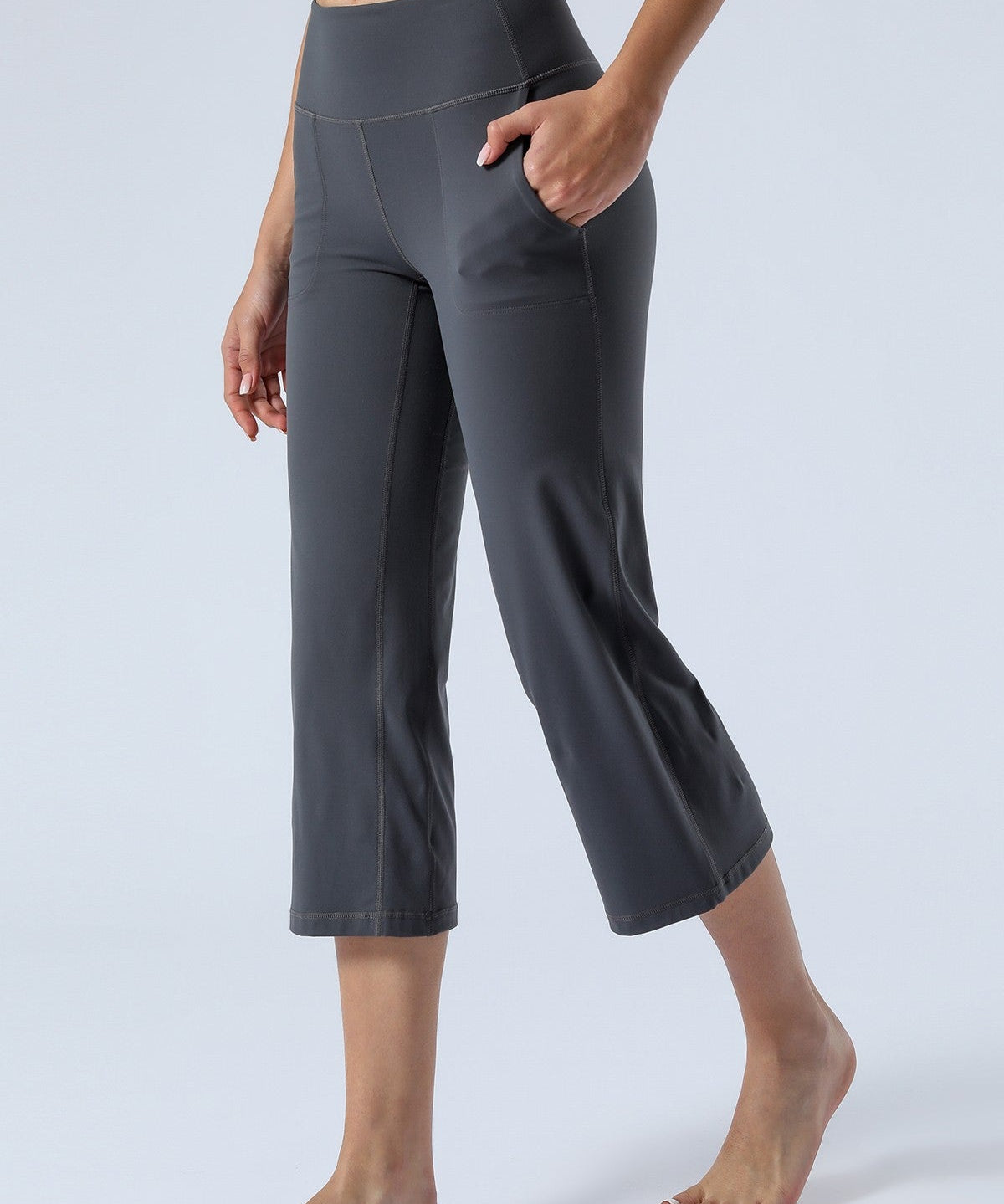 High-Rise Cropped Wide-Leg Pants by bornfocus