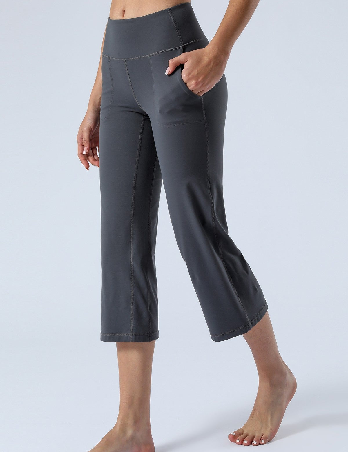 High-Rise Cropped Wide-Leg Pants by bornfocus