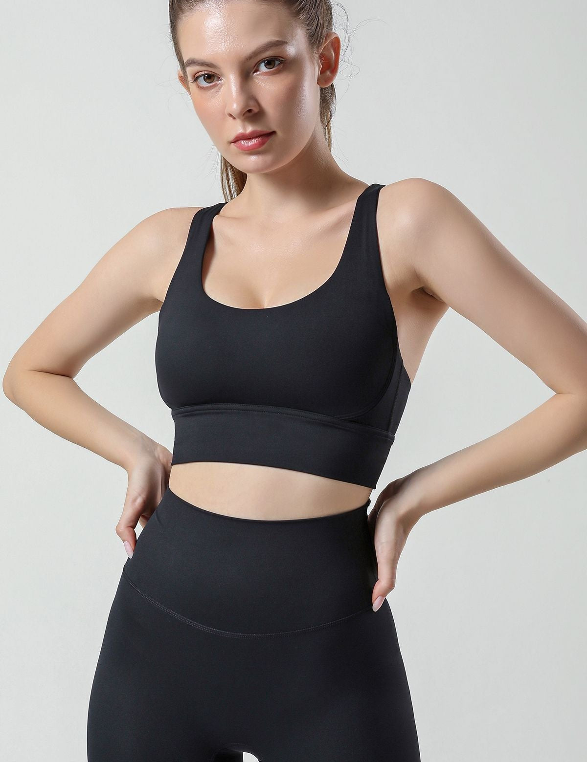 Strappy Back Sports Bra by bornfocus