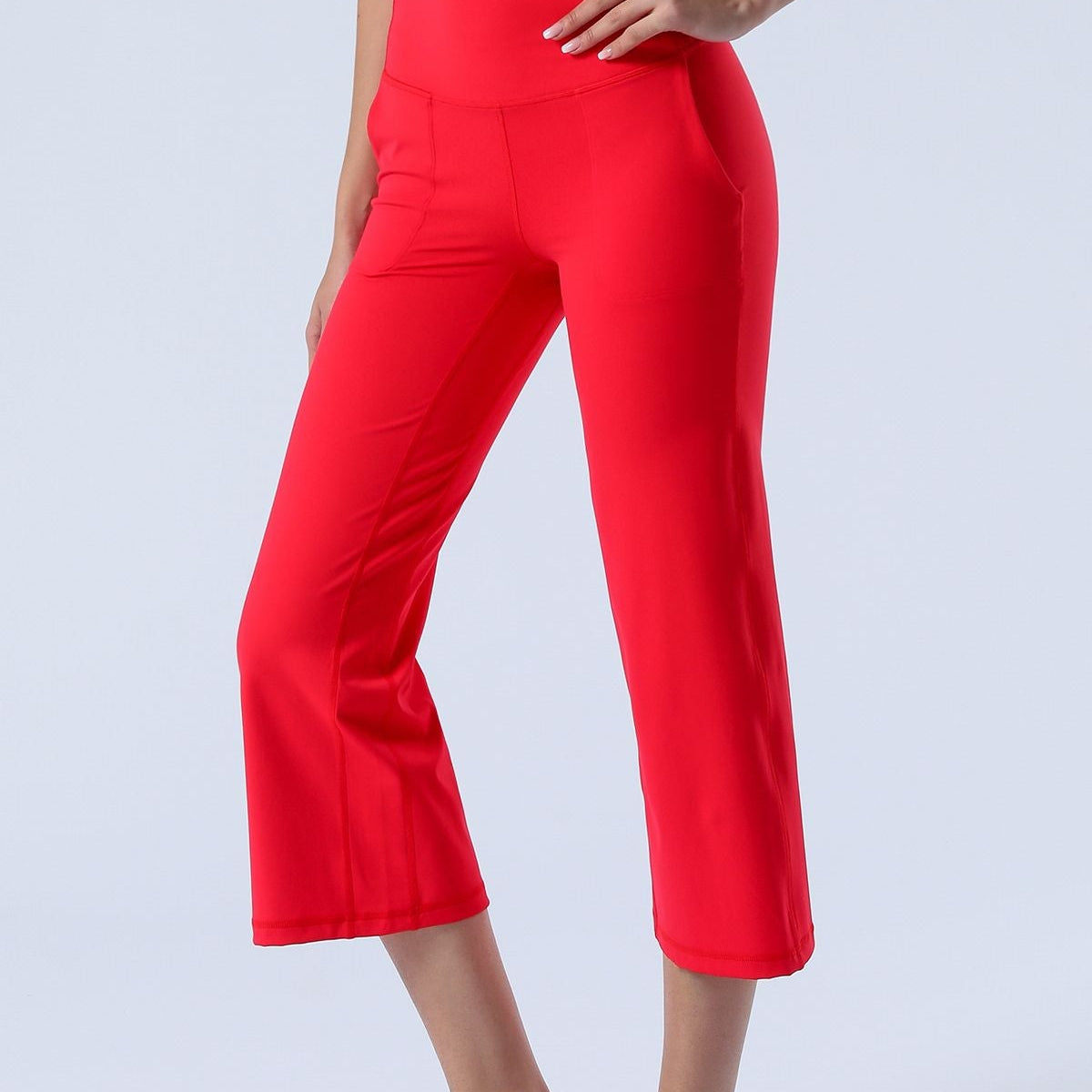 High-Rise Cropped Wide-Leg Pants by bornfocus