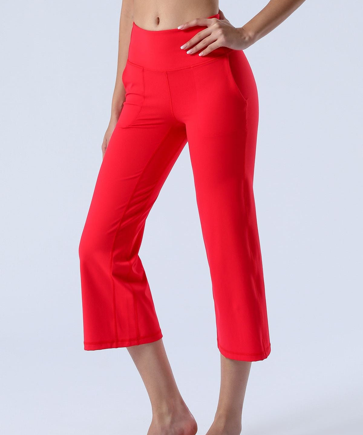 High-Rise Cropped Wide-Leg Pants by bornfocus