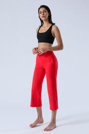 High-Rise Cropped Wide-Leg Pants by bornfocus