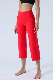 High-Rise Cropped Wide-Leg Pants by bornfocus