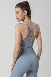 Strappy Back Sports Bra by bornfocus