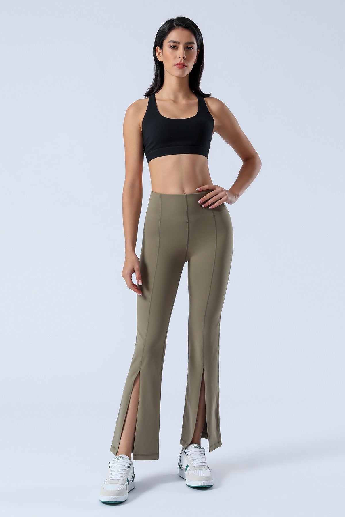 Split-Hem Flared Pants by bornfocus