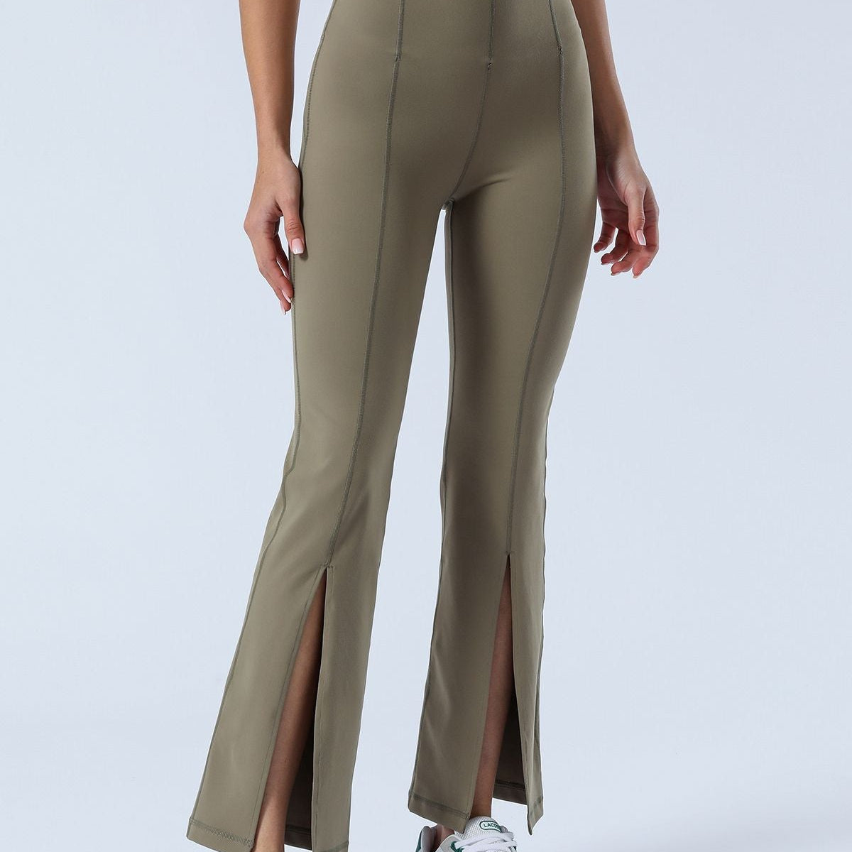Split-Hem Flared Pants by bornfocus