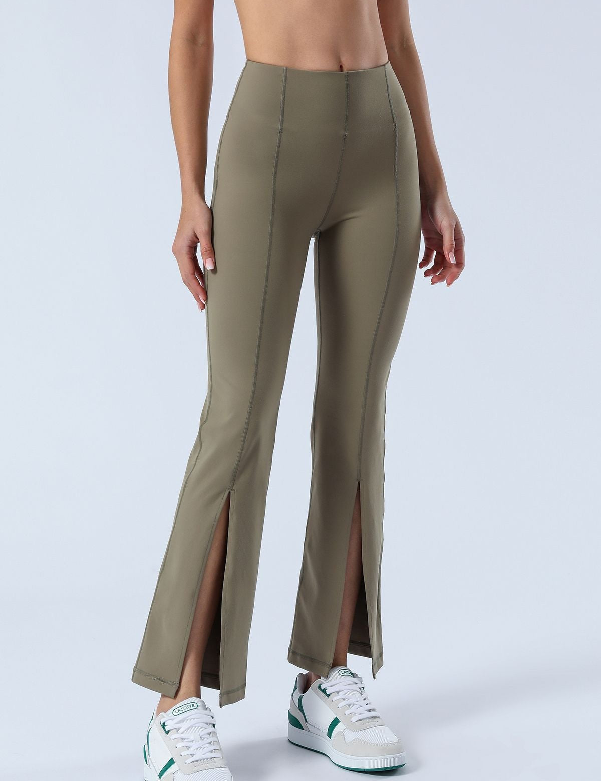 Split-Hem Flared Pants by bornfocus