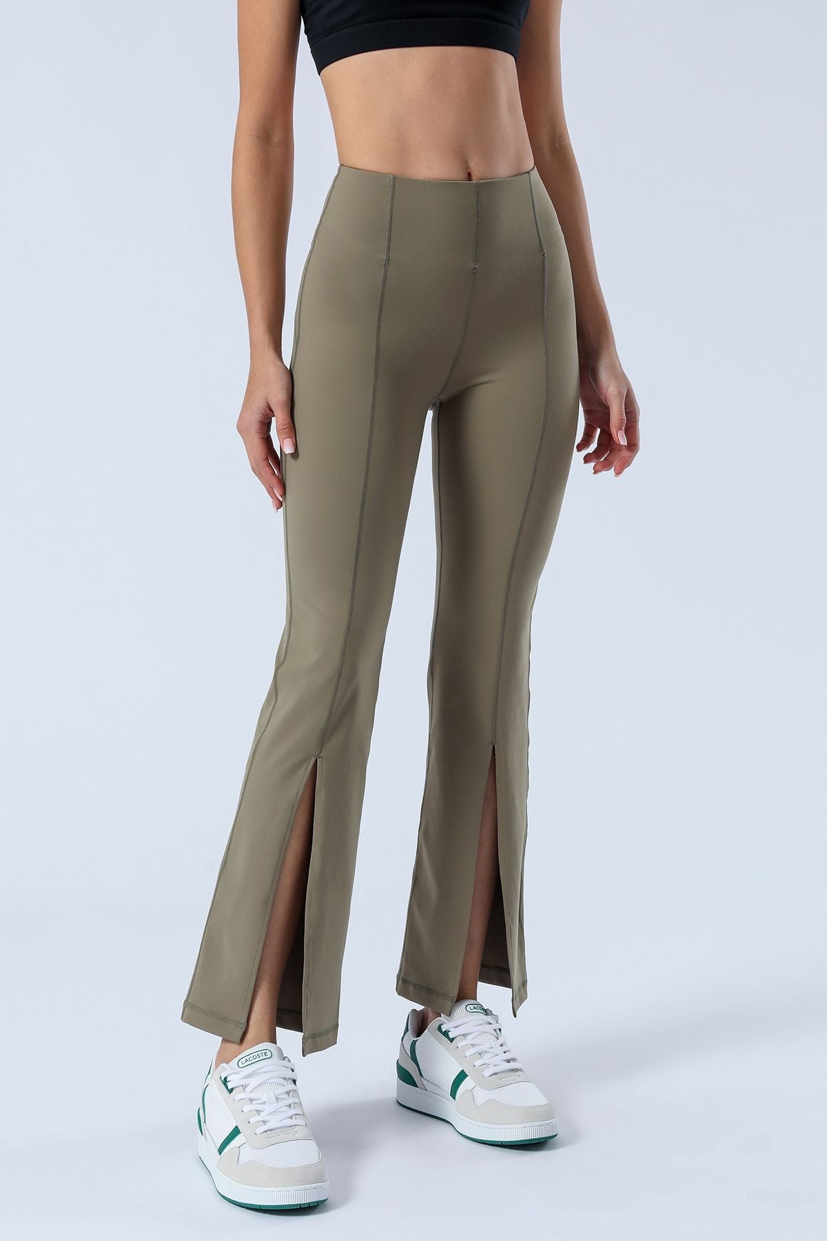 Split-Hem Flared Pants by bornfocus