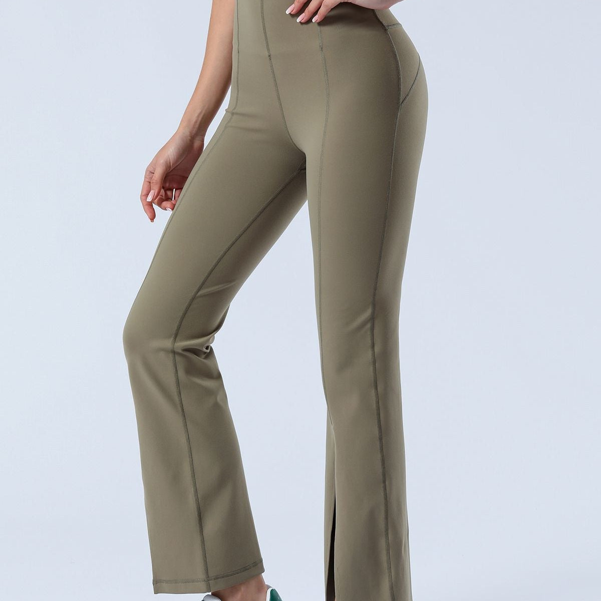 Split-Hem Flared Pants by bornfocus