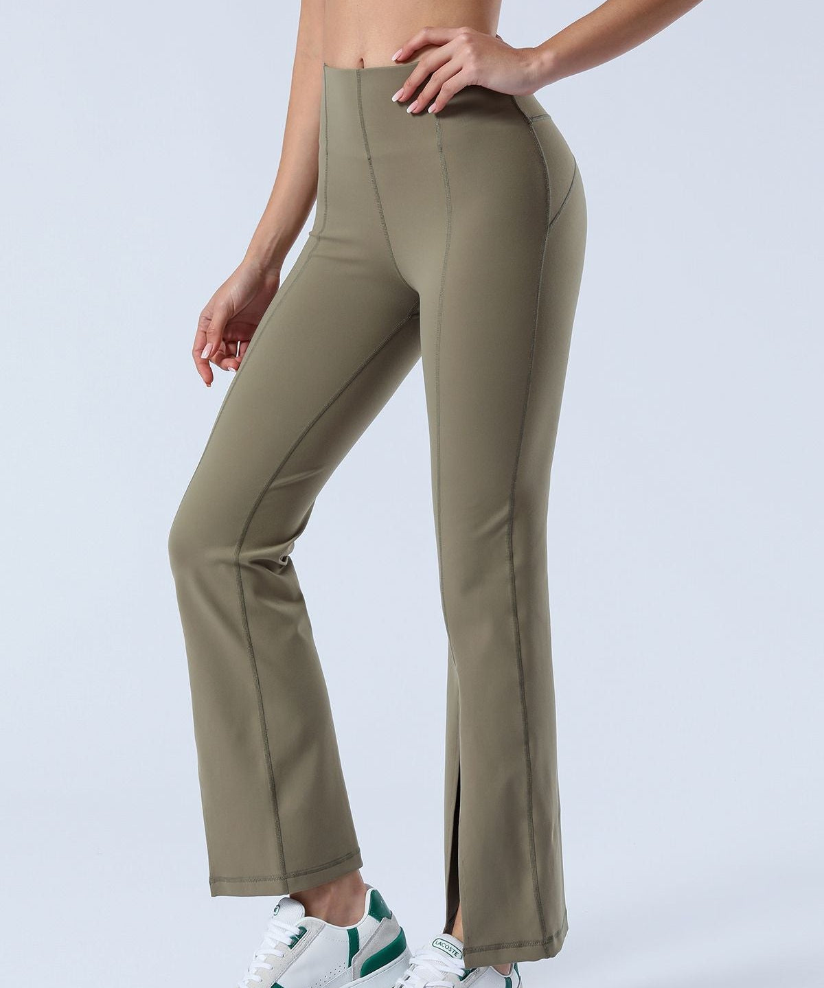 Split-Hem Flared Pants by bornfocus