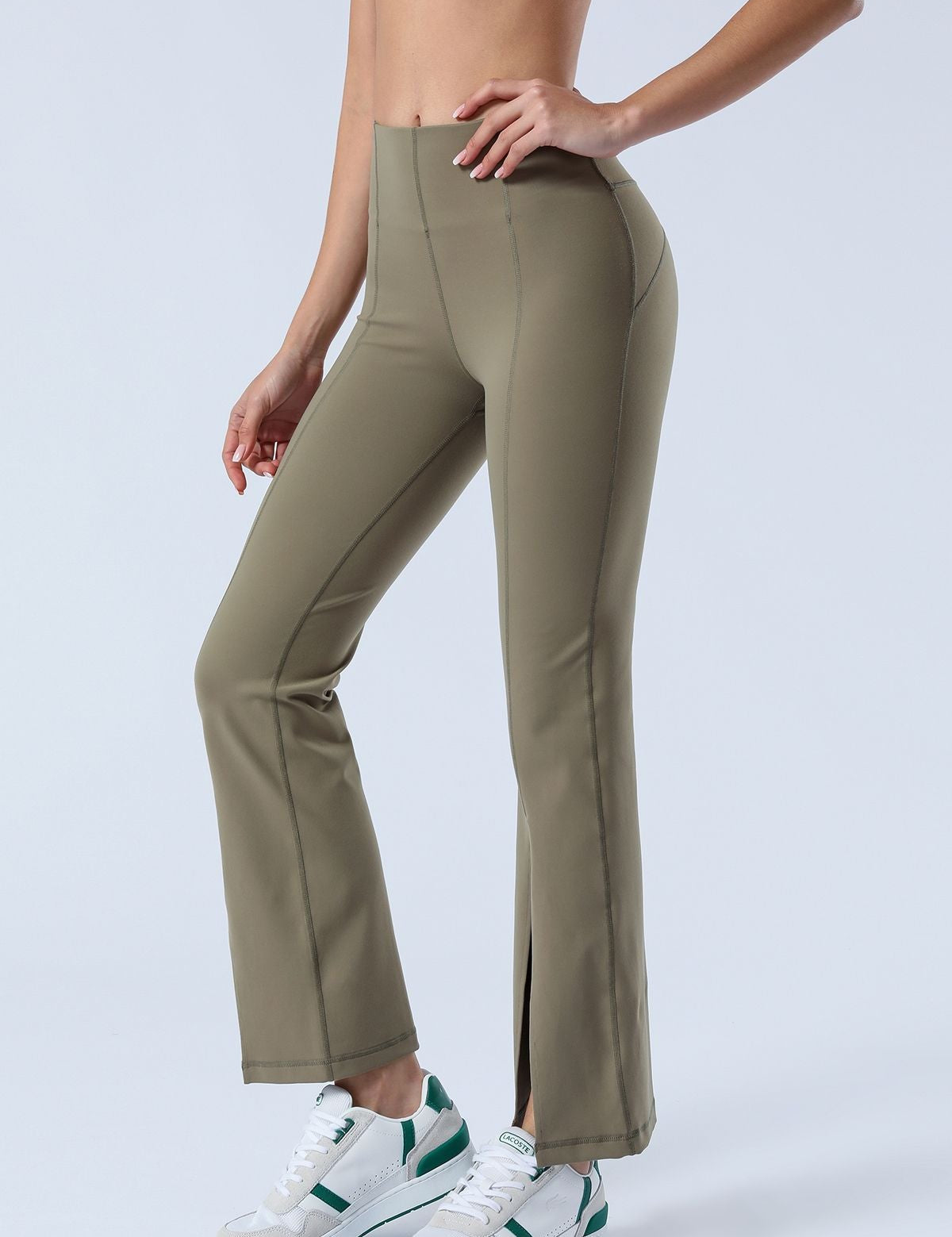 Split-Hem Flared Pants by bornfocus