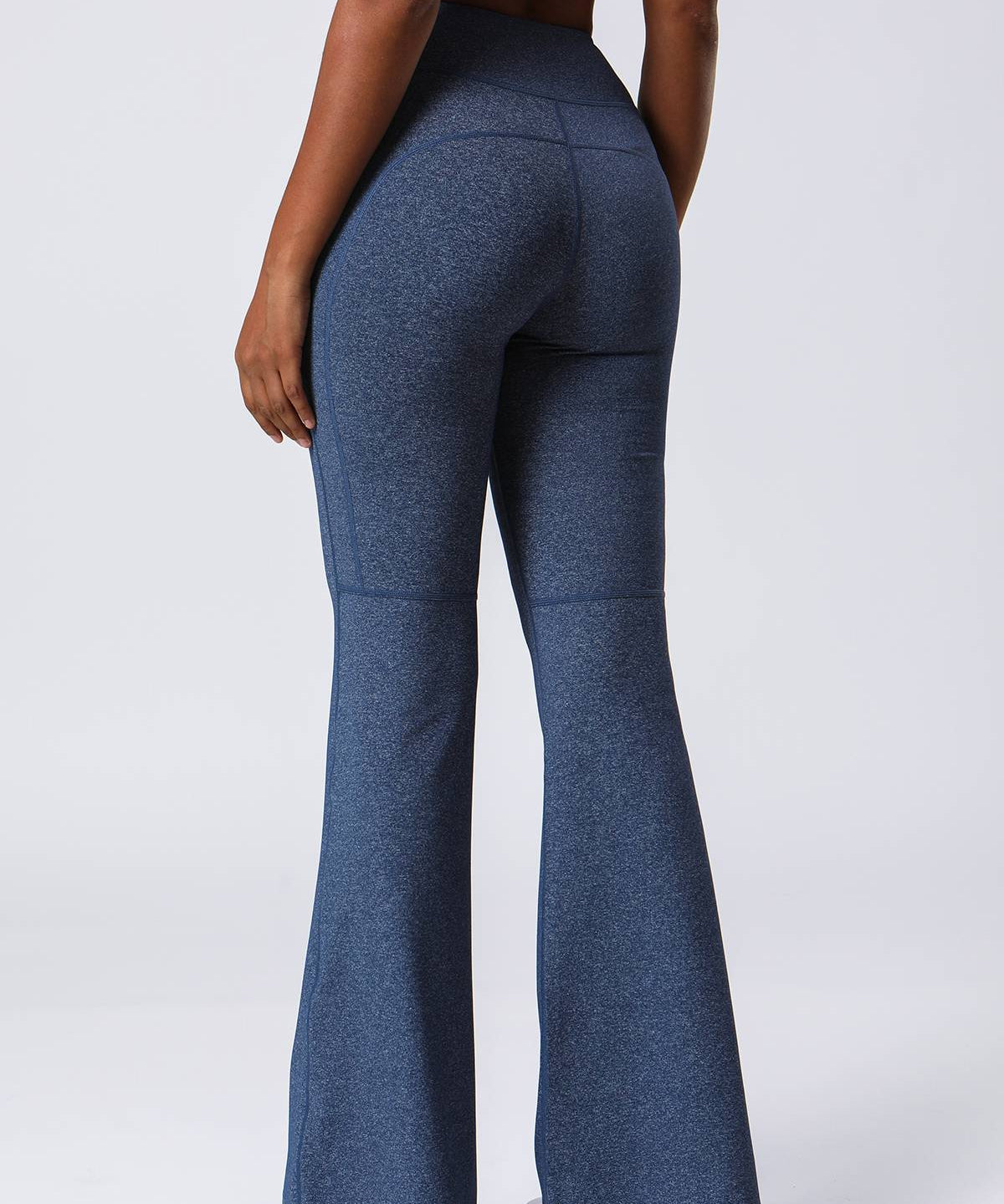 High Waist Flared Pants with Pockets by bornfocus