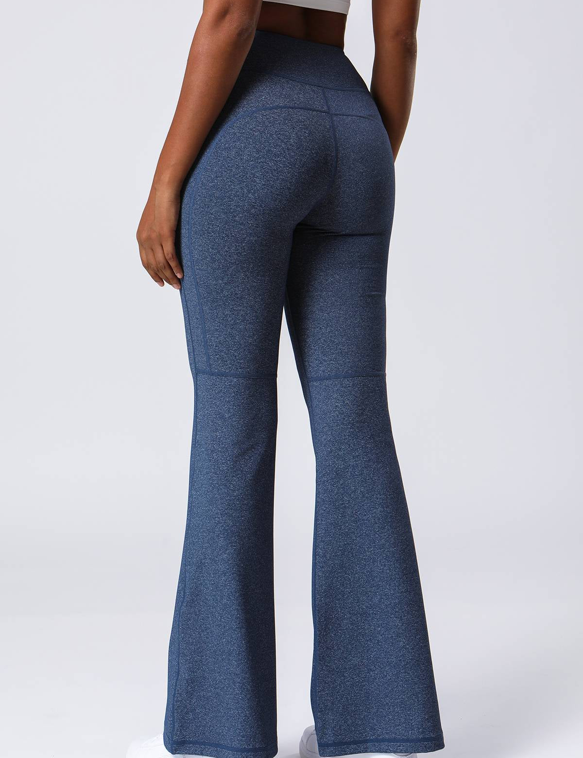 High Waist Flared Pants with Pockets by bornfocus