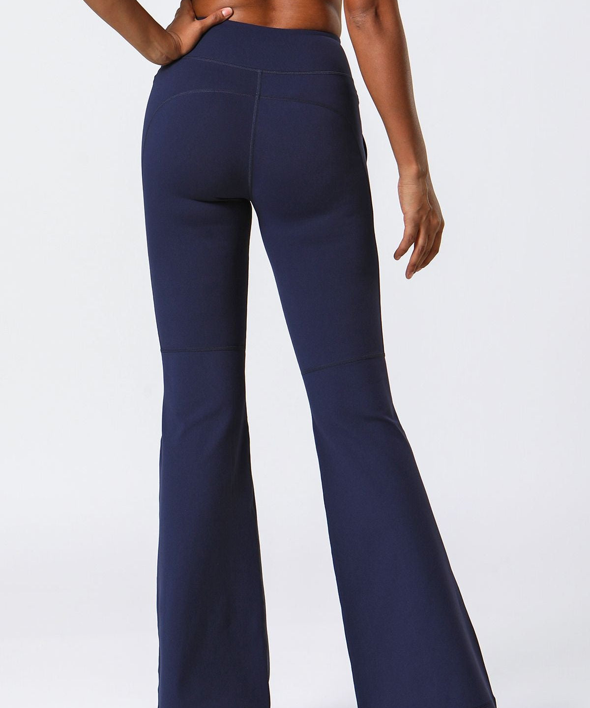 High Waist Flared Pants with Pockets by bornfocus