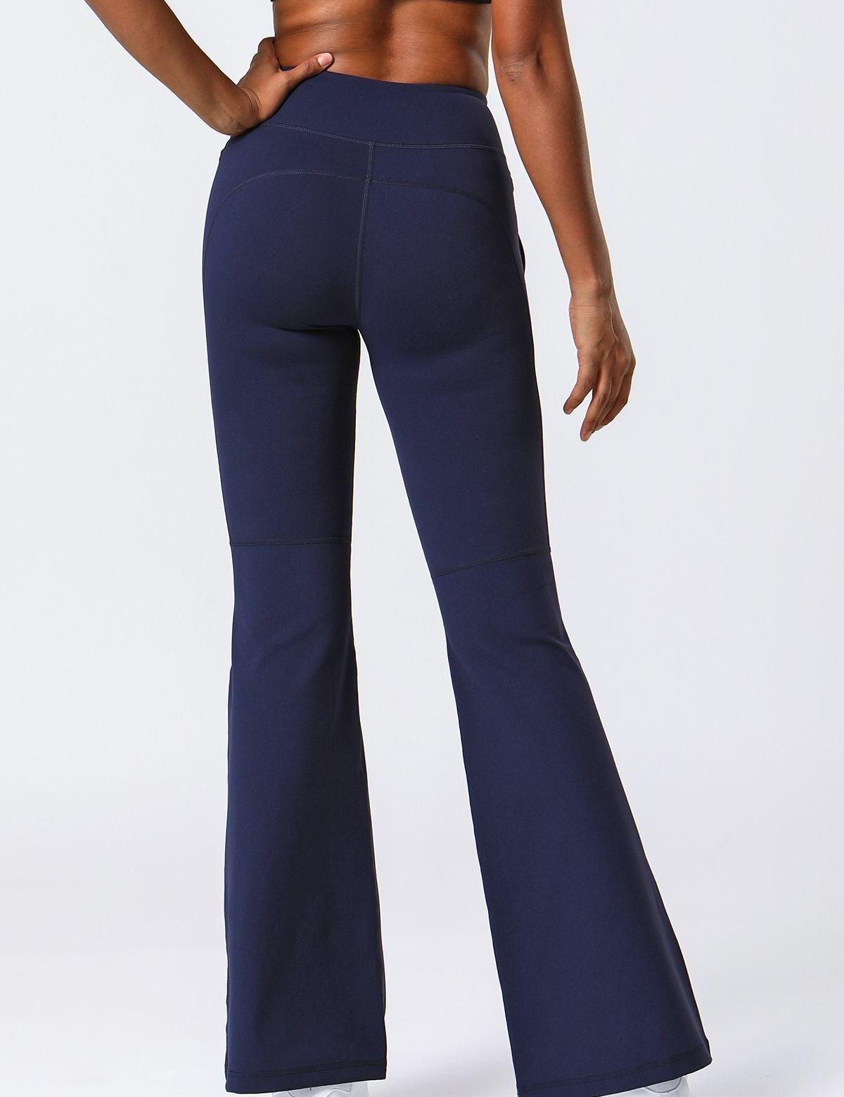 High Waist Flared Pants with Pockets by bornfocus