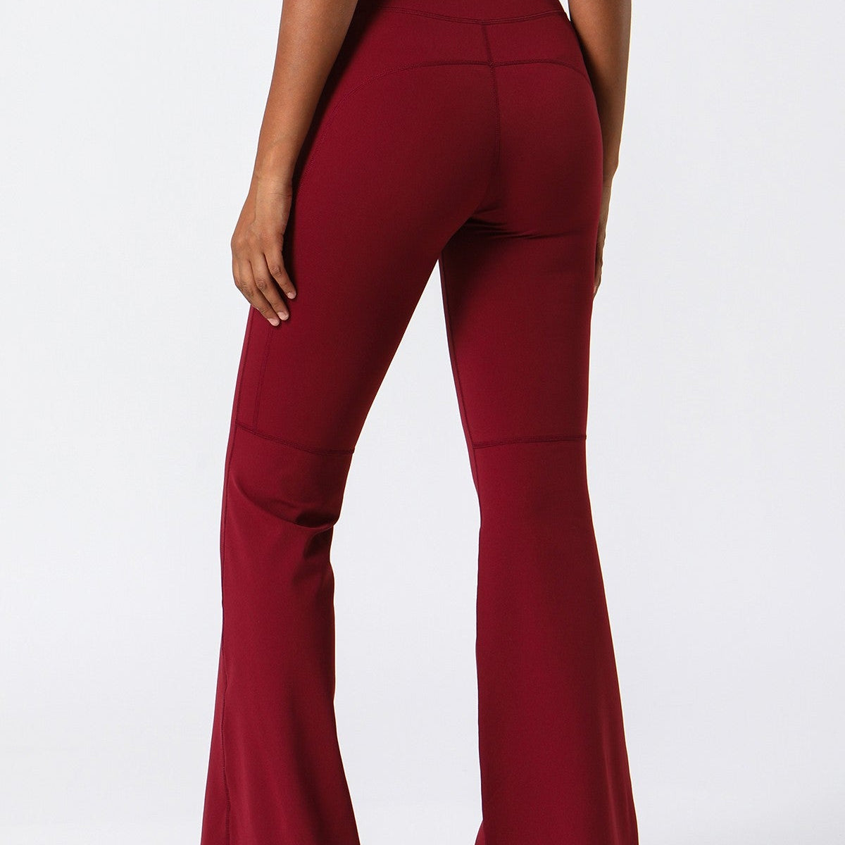 High Waist Flared Pants with Pockets by bornfocus