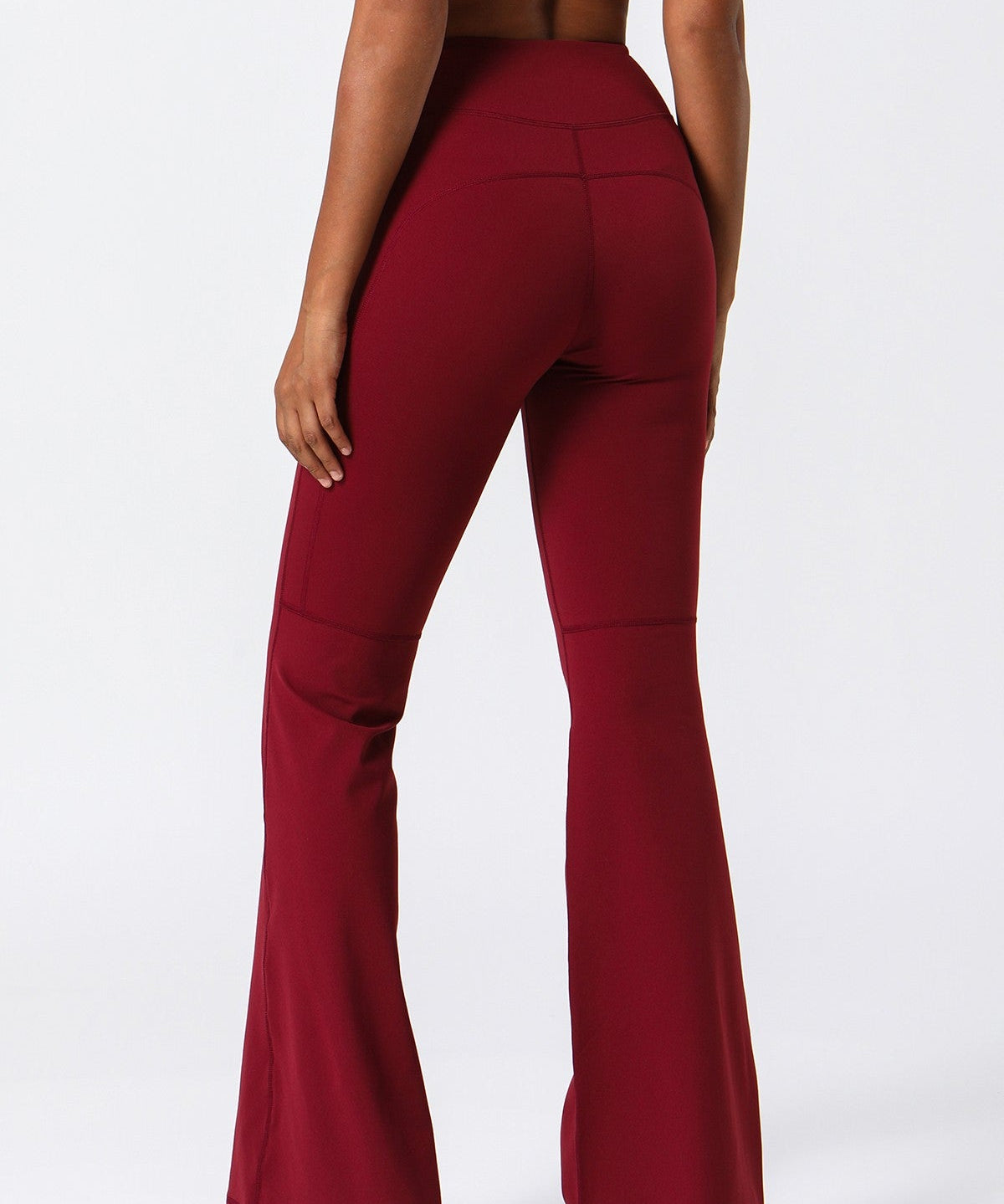 High Waist Flared Pants with Pockets by bornfocus