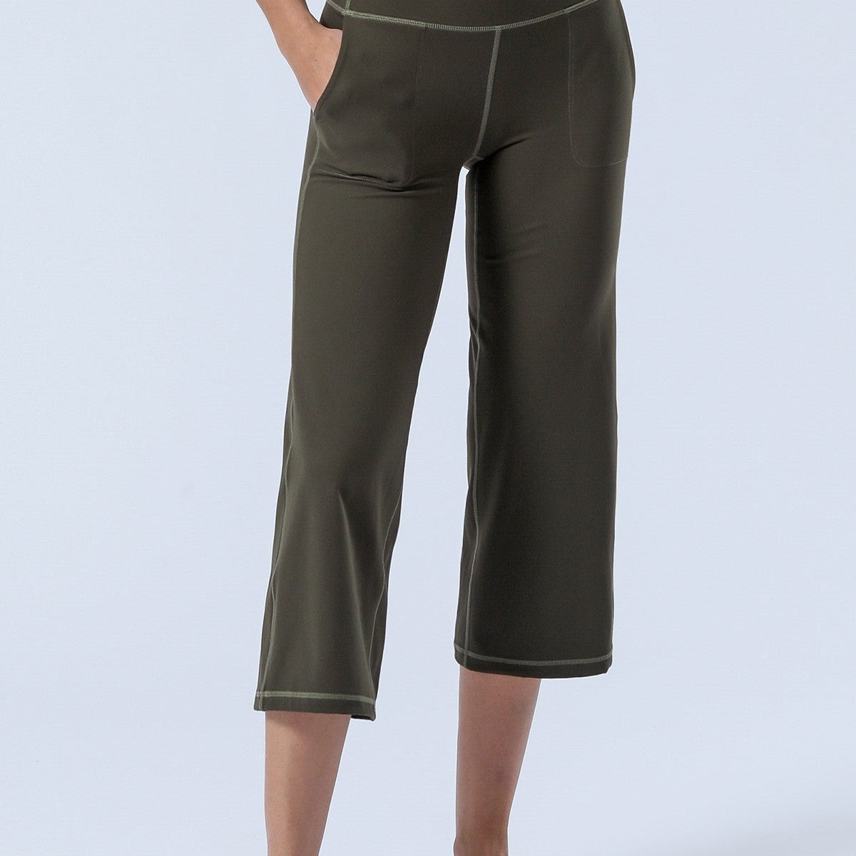 High-Rise Cropped Wide-Leg Pants by bornfocus