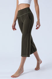 High-Rise Cropped Wide-Leg Pants by bornfocus