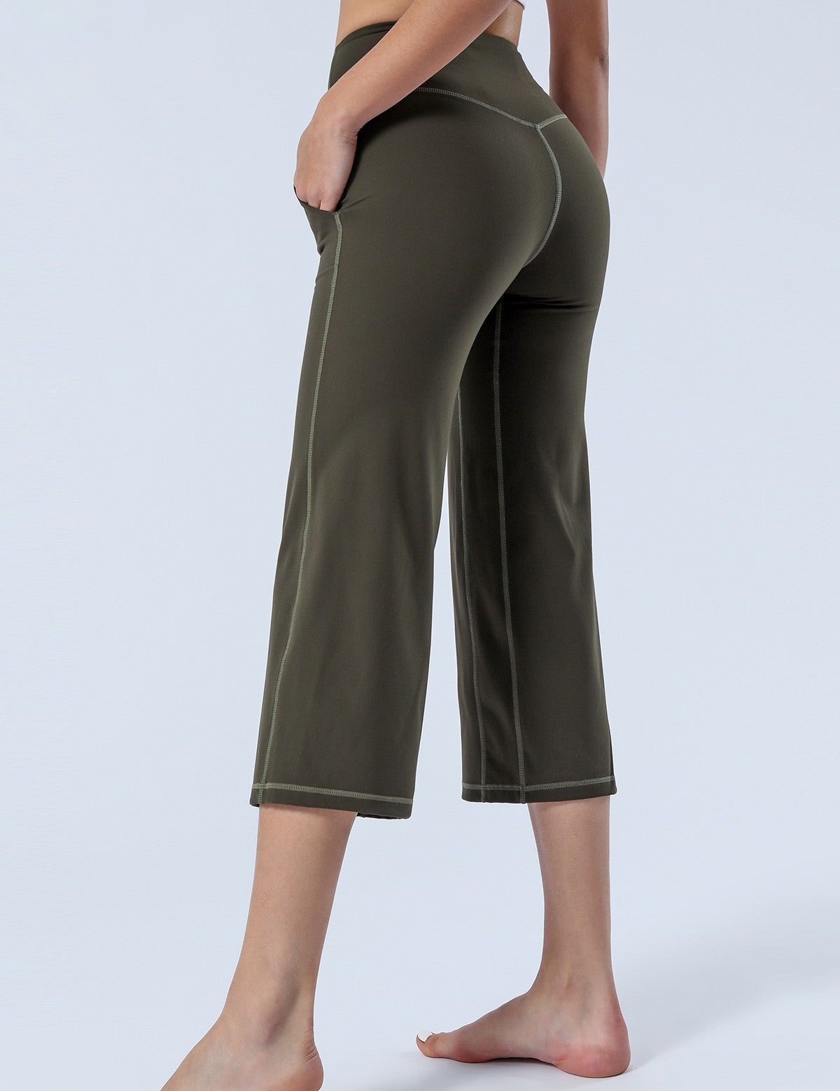 High-Rise Cropped Wide-Leg Pants by bornfocus