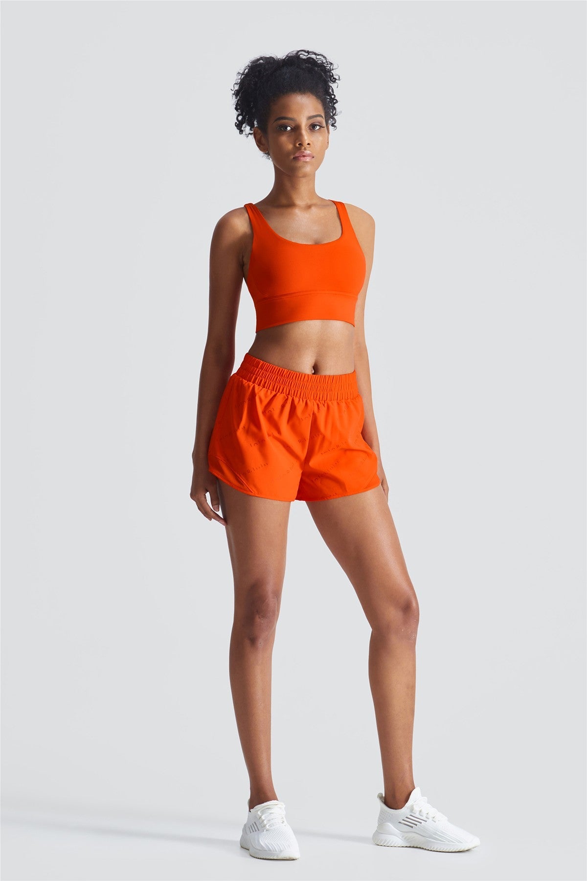 Letter Printed 2 in 1 Running Shorts by bornfocus