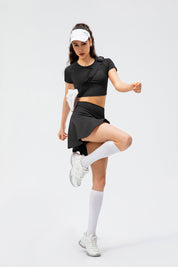 Pleated Tennis Skirts Built-in Short Liner by bornfocus