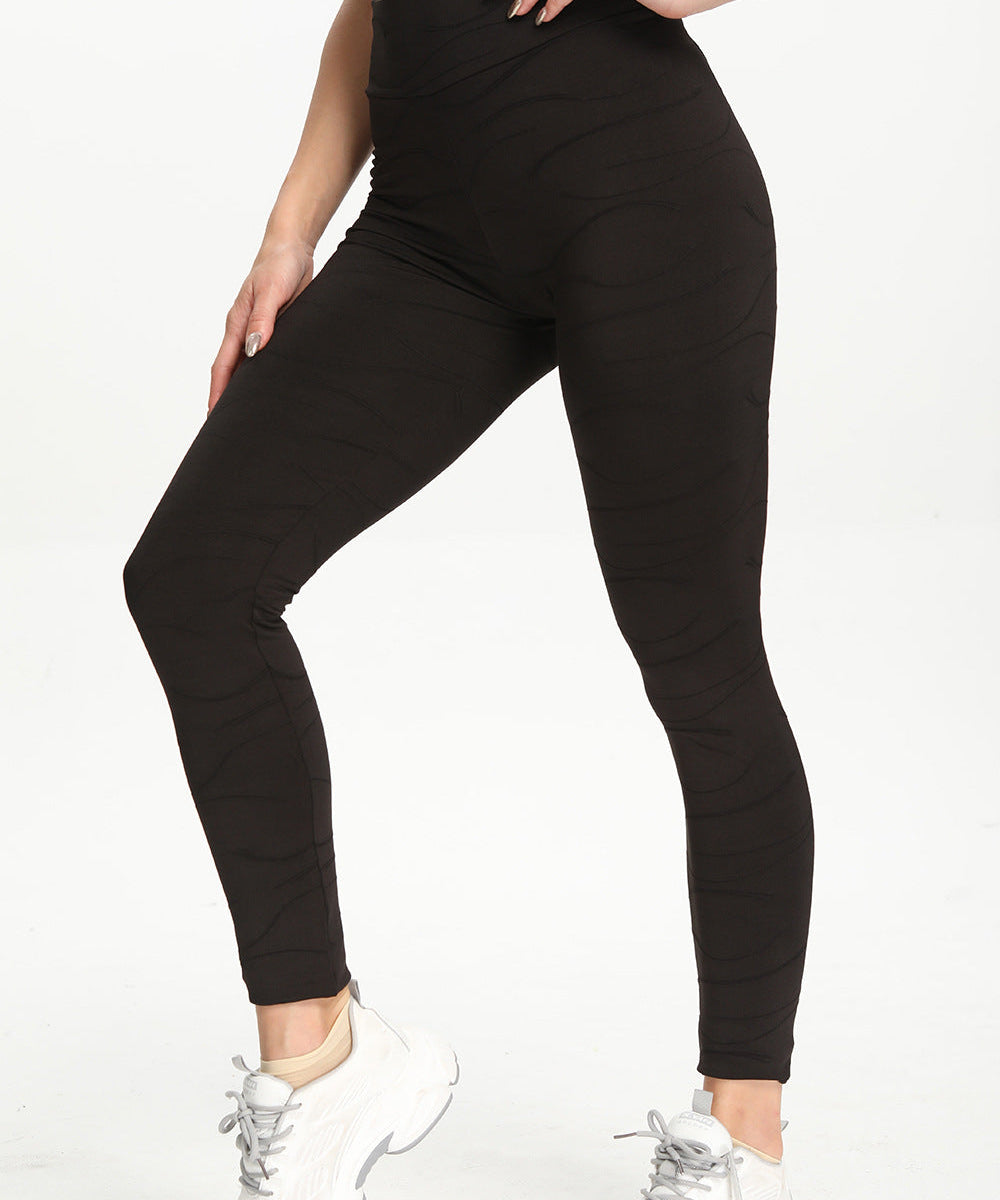 Ripples Ruched Bum Gym Leggings by bornfocus