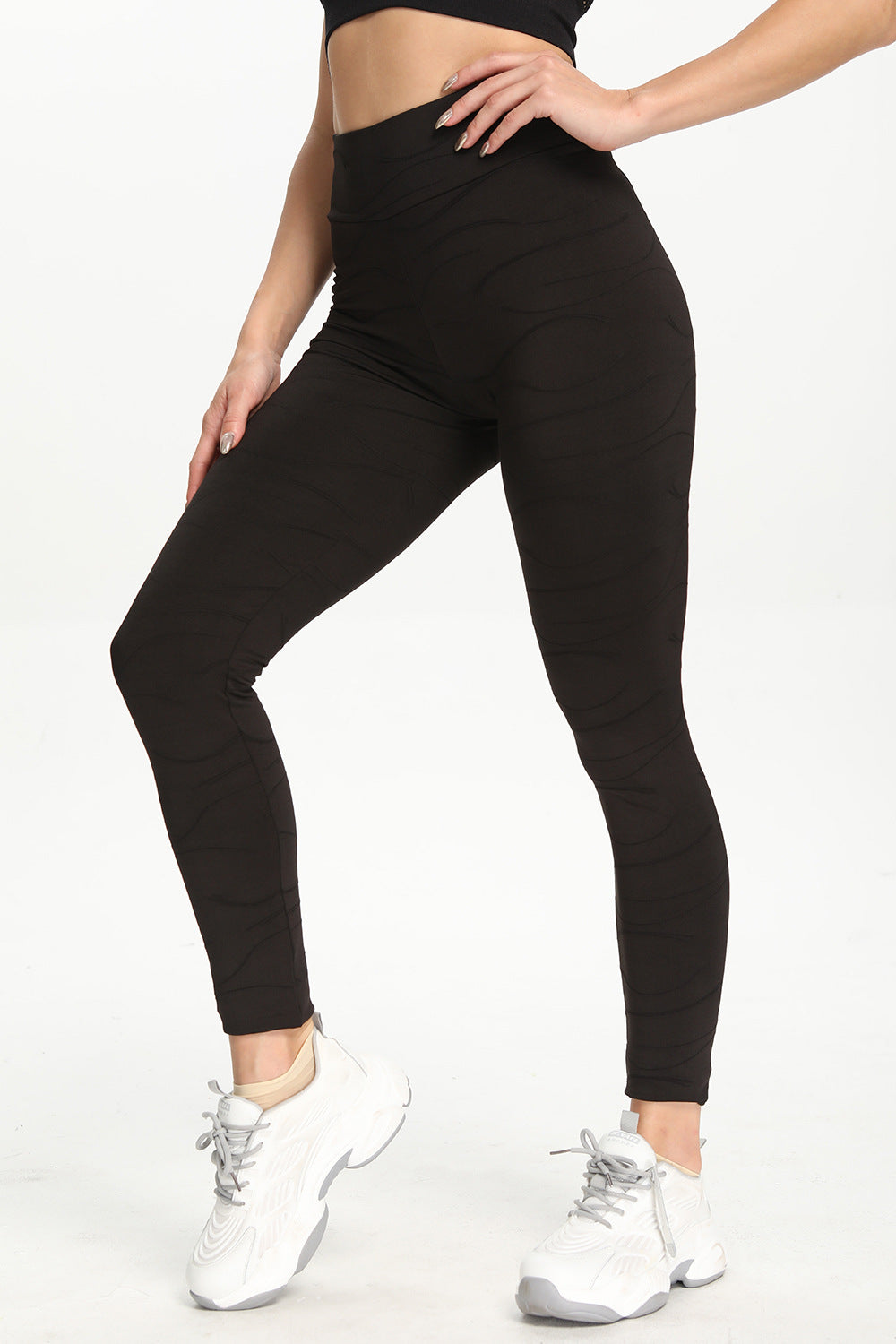 Ripples Ruched Bum Gym Leggings by bornfocus