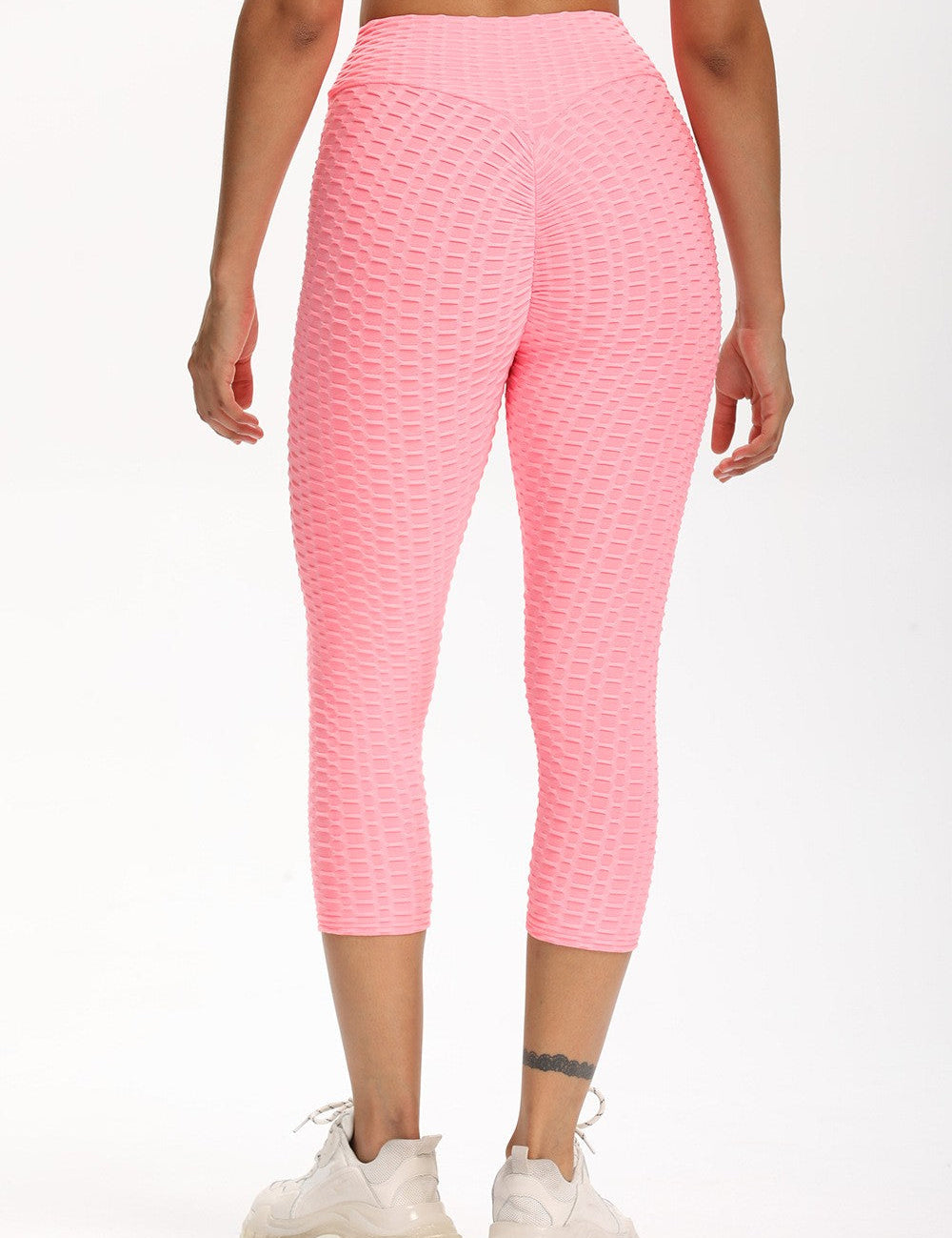 High Waisted Cropped Butt Lifting TikTok Leggings by bornfocus