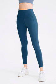 Mesh Insert High-Rise Ankle Leggings by bornfocus