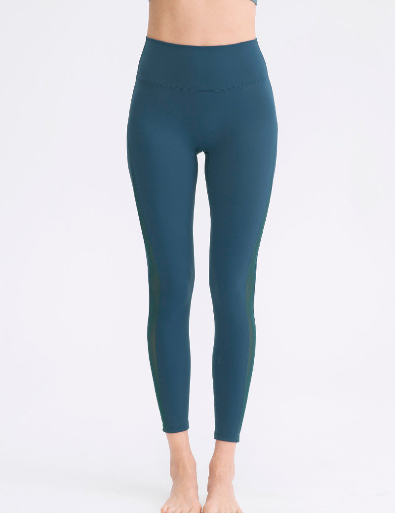 High Waist Workout Leggings with Mesh Inserts by bornfocus