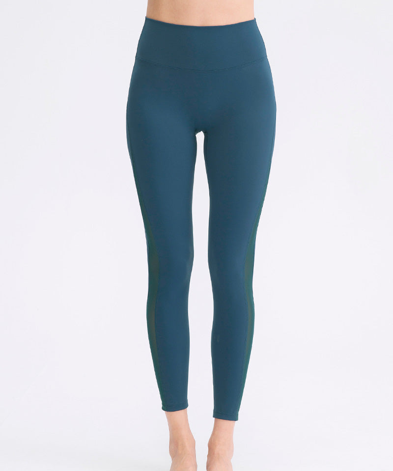 High Waist Workout Leggings with Mesh Inserts by bornfocus