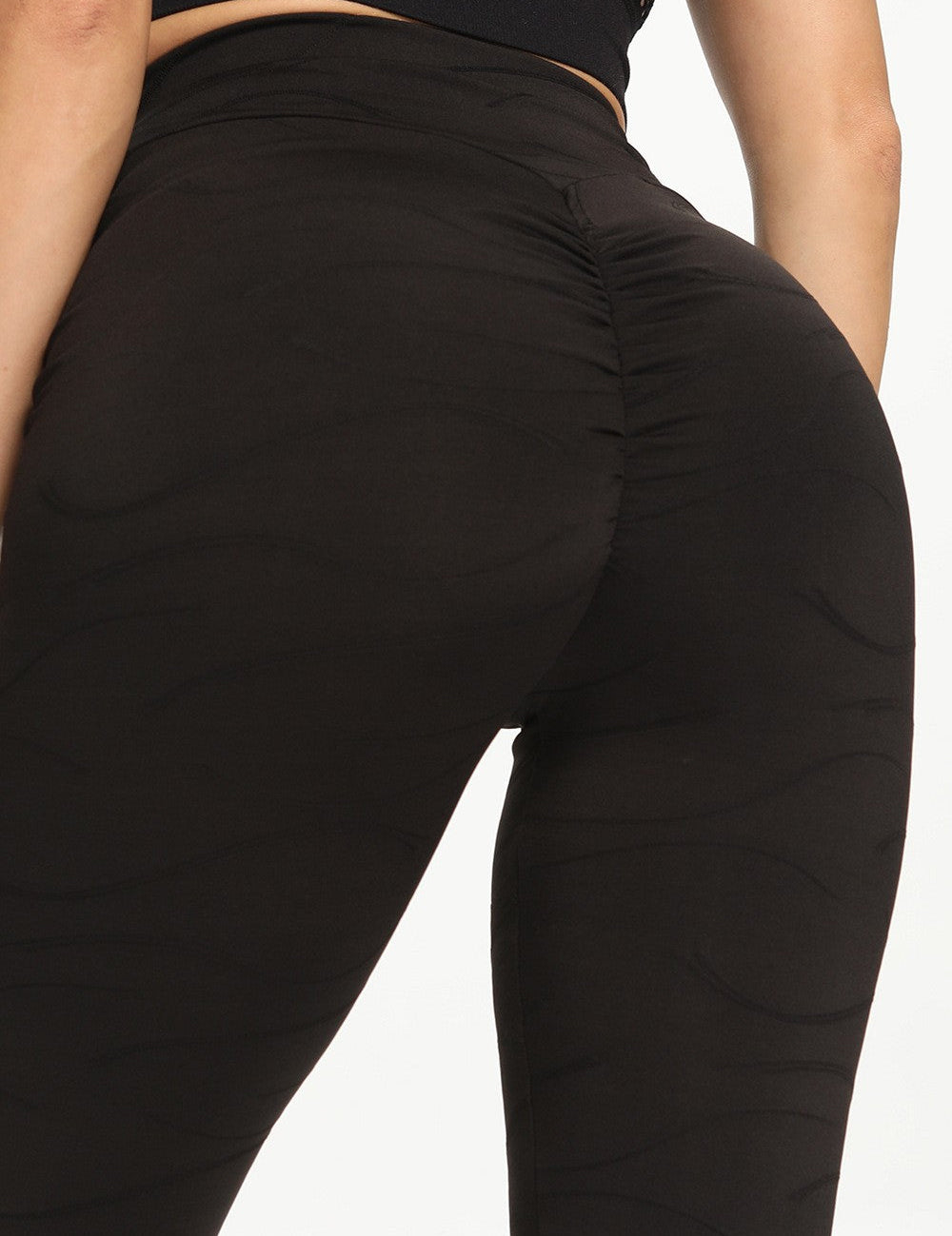 Ripples Ruched Bum Gym Leggings by bornfocus