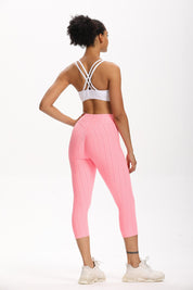 High Waisted Cropped Butt Lifting TikTok Leggings by bornfocus