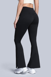 High Waist Crossover Bootcut Leggings by bornfocus