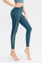 High Waist Workout Leggings with Mesh Inserts by bornfocus