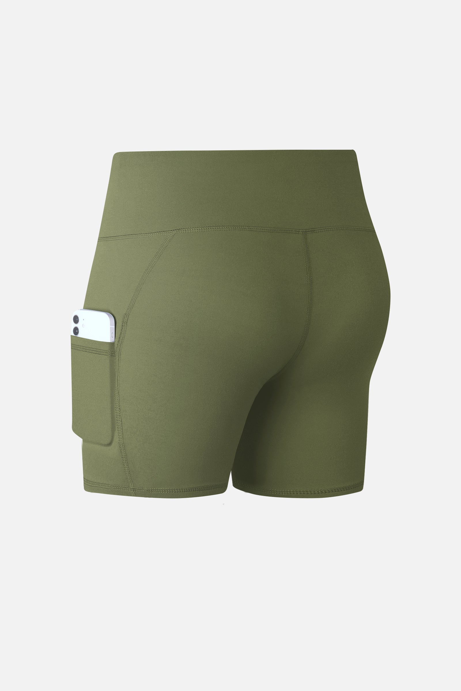 High-Rise Yoga Shorts with Pockets by bornfocus