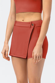 Mid-Waist Split Front Skort by bornfocus