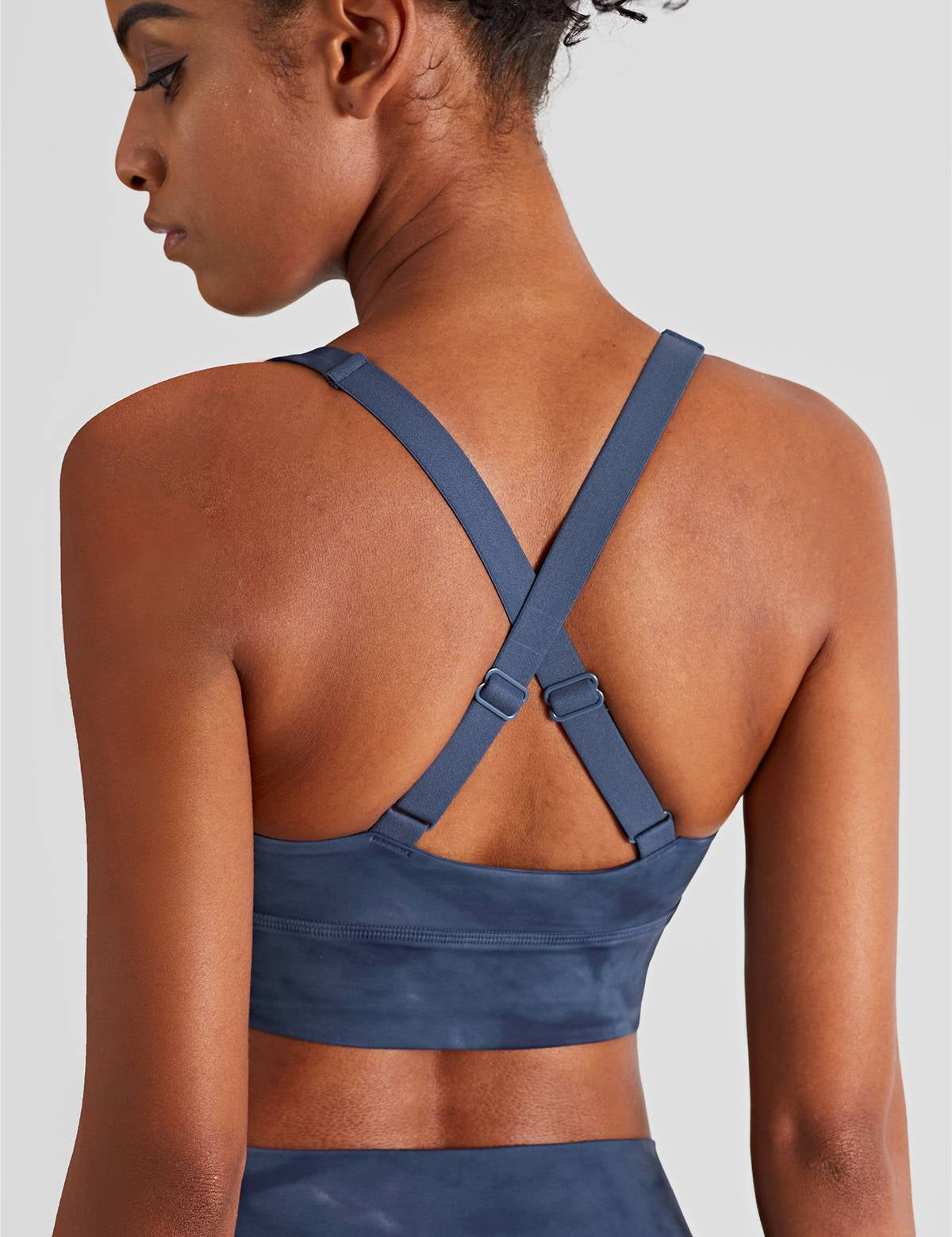 Straps Cross Tie-Dyed Bra Light Support by bornfocus