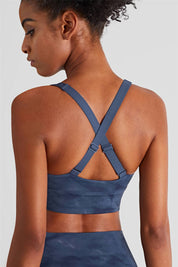 Straps Cross Tie-Dyed Bra Light Support by bornfocus