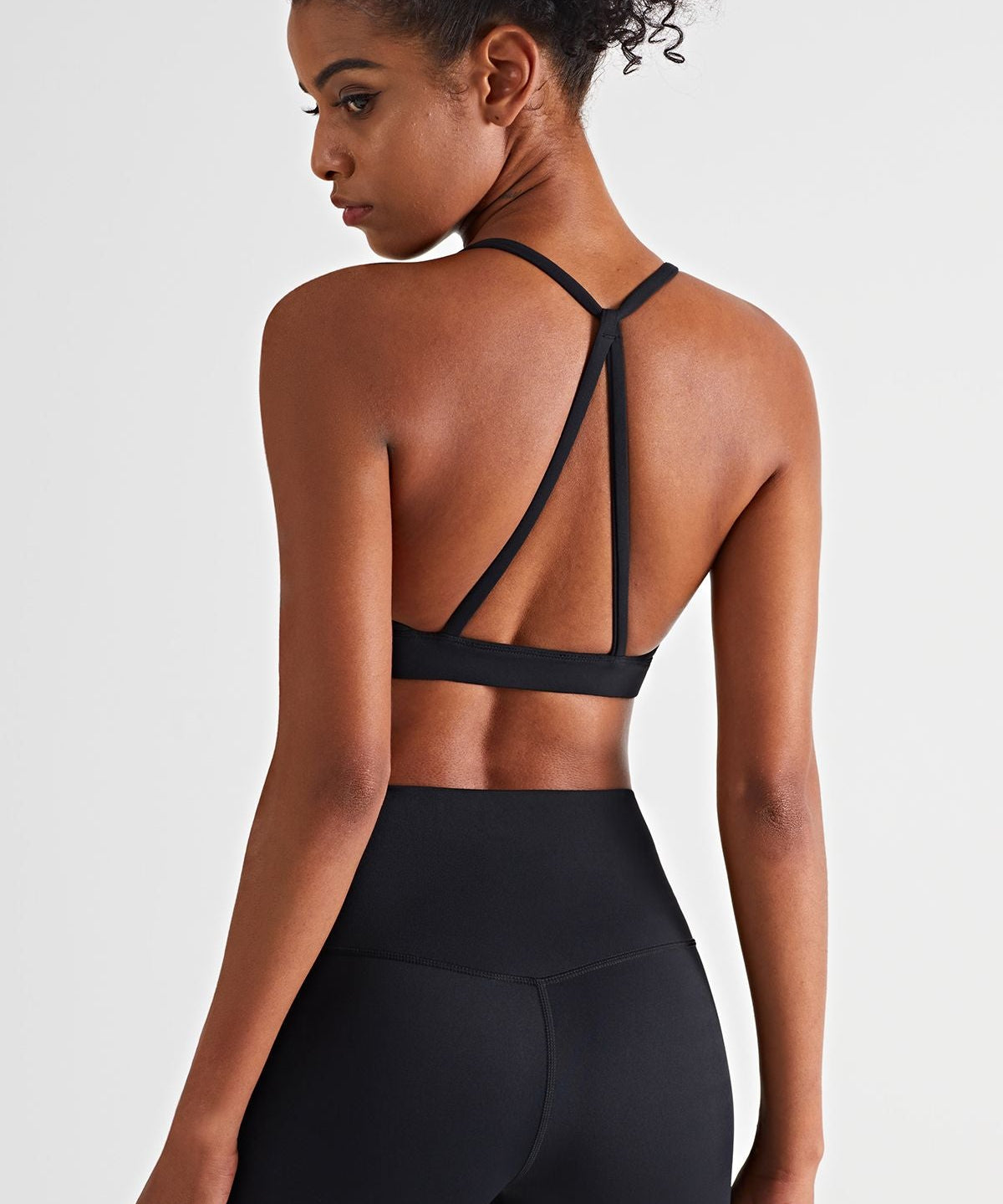 Spaghetti Straps Triangle Back Sports Bra by bornfocus