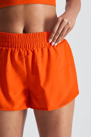 Letter Printed 2 in 1 Running Shorts by bornfocus