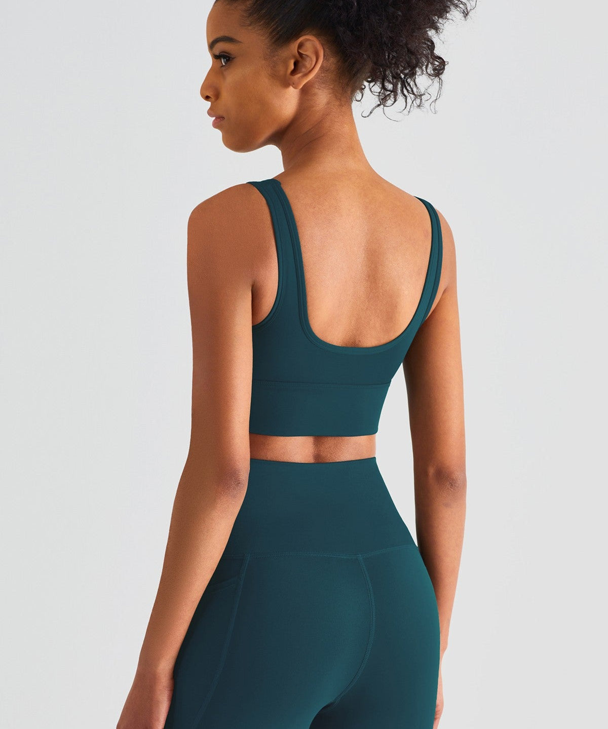 Sleek Ruched Longline Sports Bra by bornfocus