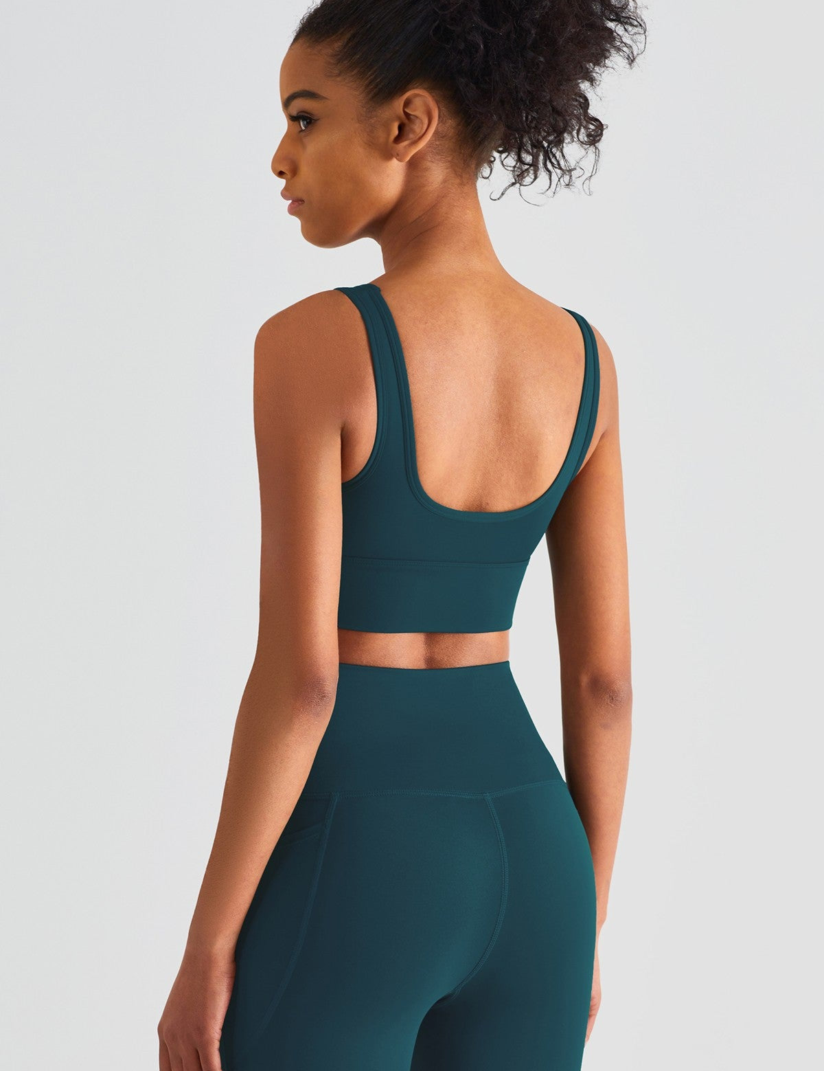 Sleek Ruched Longline Sports Bra by bornfocus