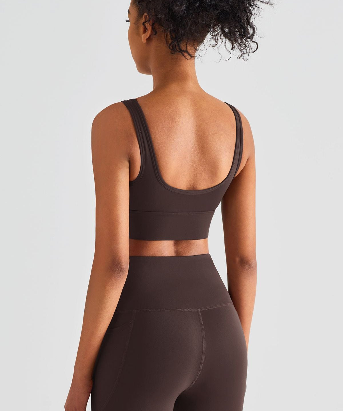 Sleek Ruched Longline Sports Bra by bornfocus