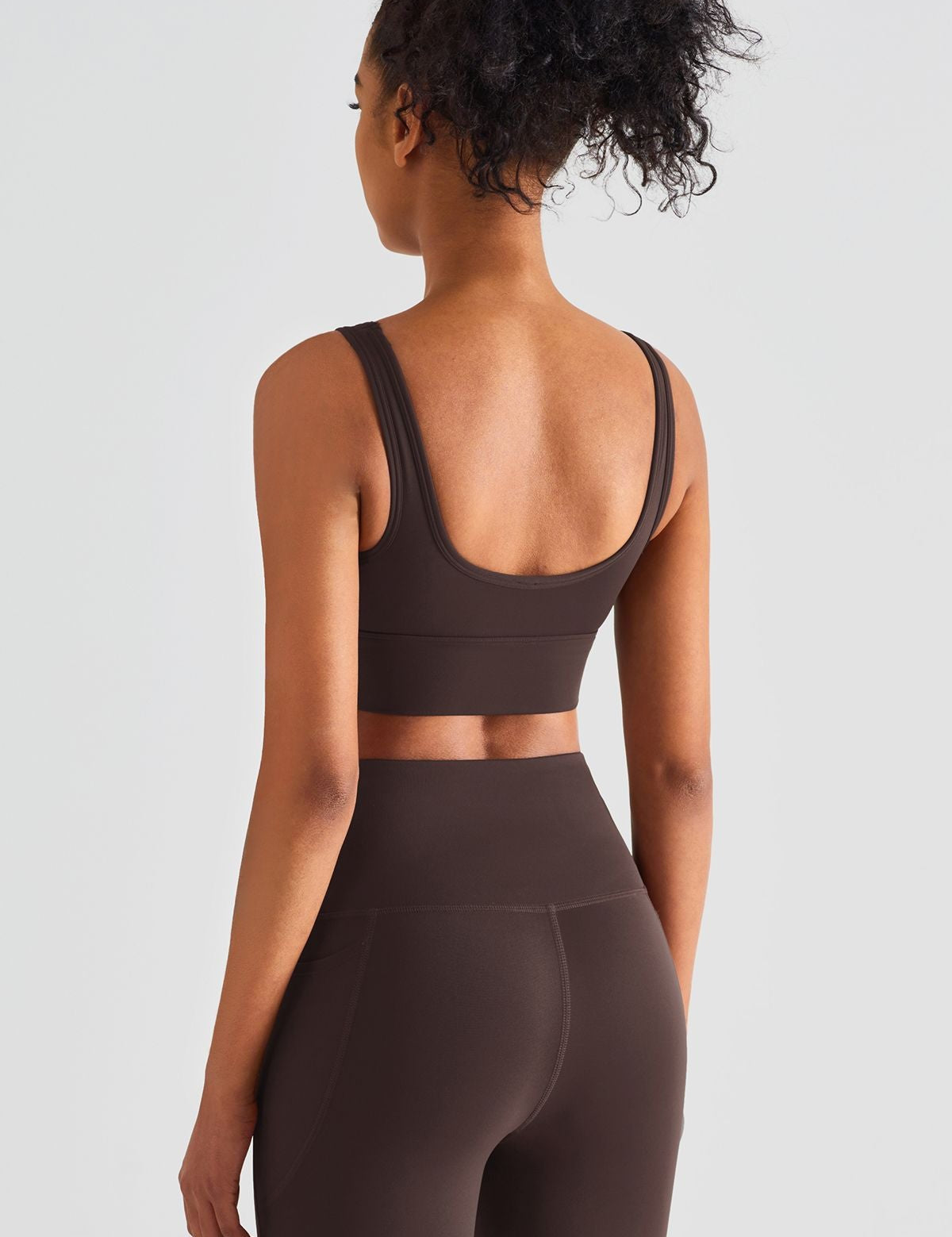 Sleek Ruched Longline Sports Bra by bornfocus