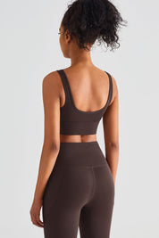 Sleek Ruched Longline Sports Bra by bornfocus