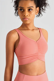 Sleek Ruched Longline Sports Bra by bornfocus