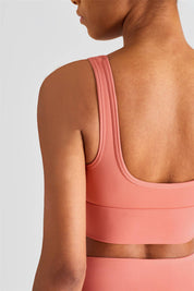 Sleek Ruched Longline Sports Bra by bornfocus